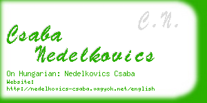 csaba nedelkovics business card